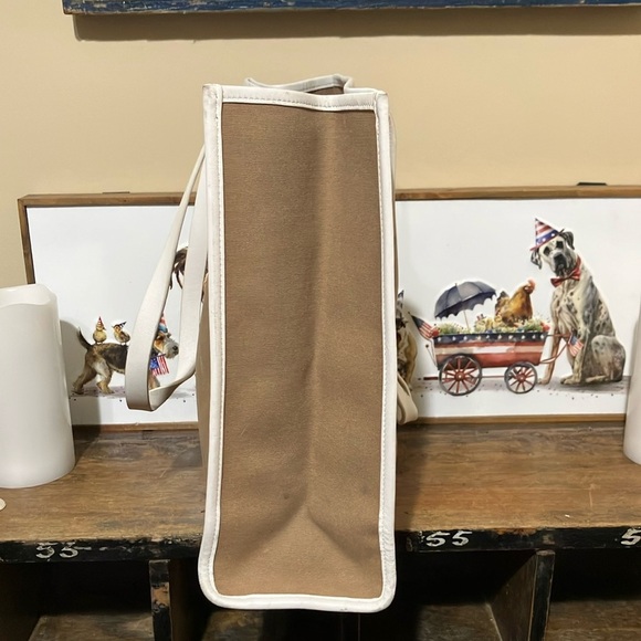 Kate Spade Tan and White Tote Bag - Picture 4 of 6